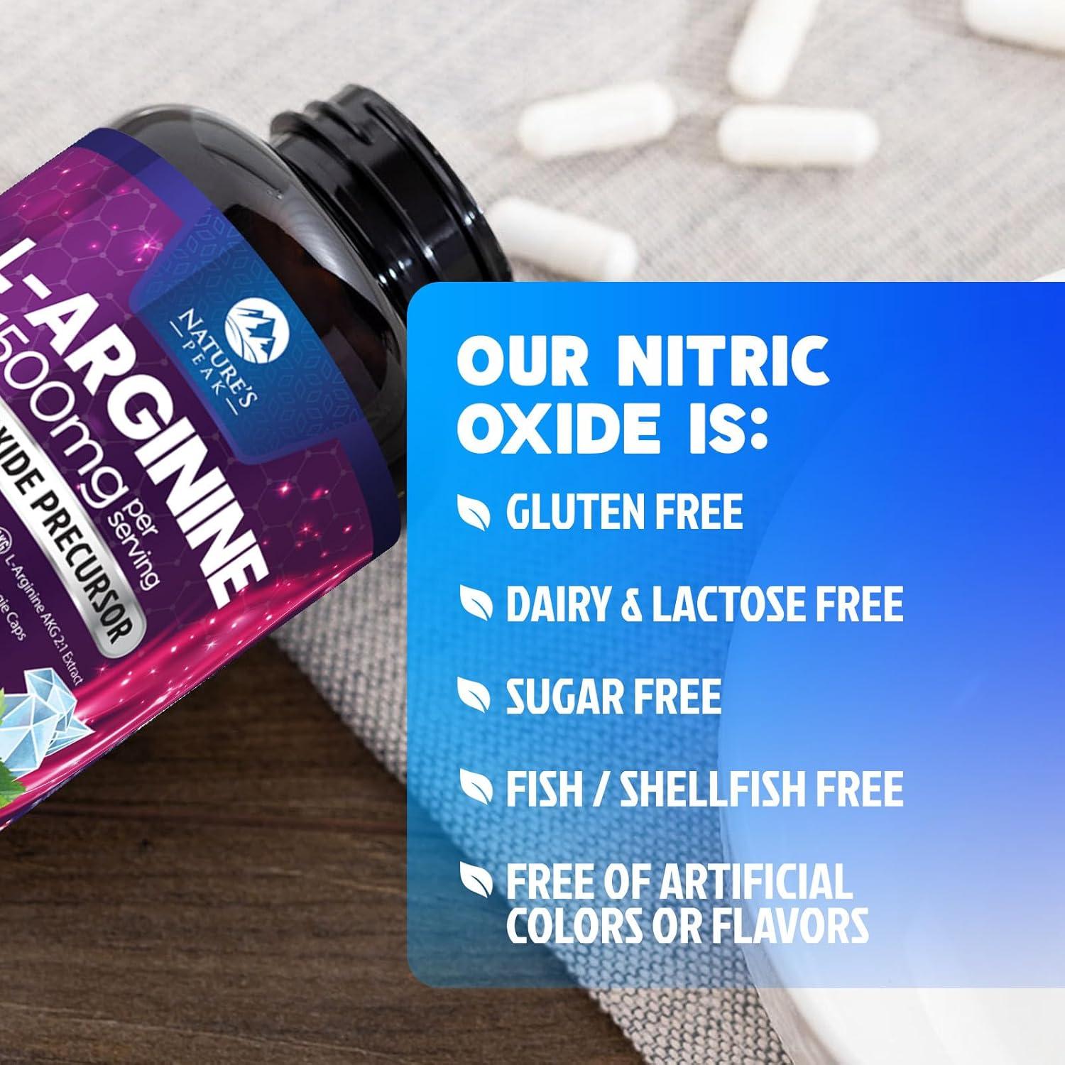 Suplemento L-Arginina 1000mg Nature's Peak - 60 Cápsulas