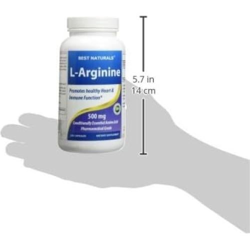 L-Arginina 500mg Mejores Naturales 250 Cápsulas Suplemento