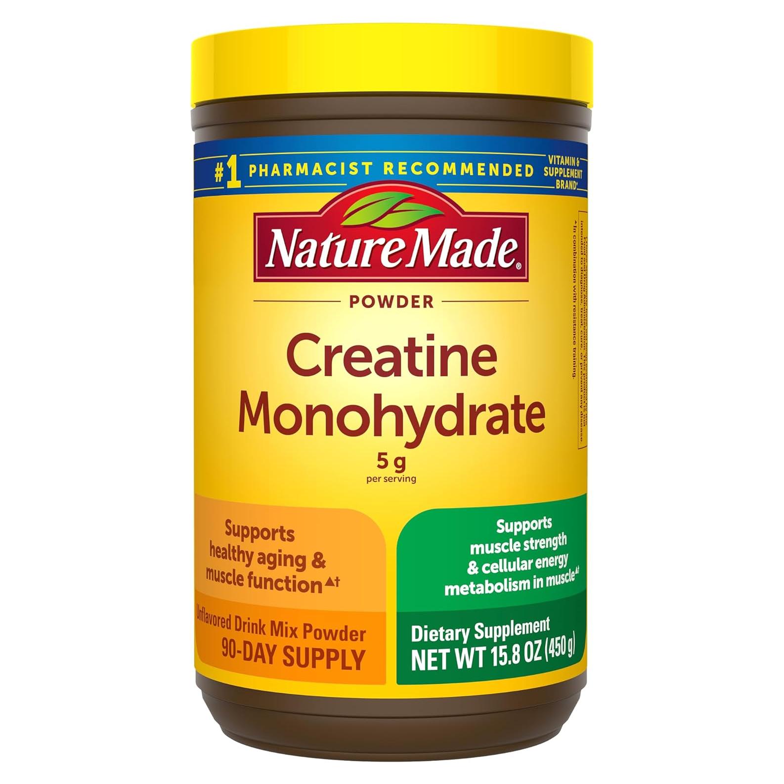 Creatina Monohidratada Micronizada Nature Made 450 g - Soporte Muscular