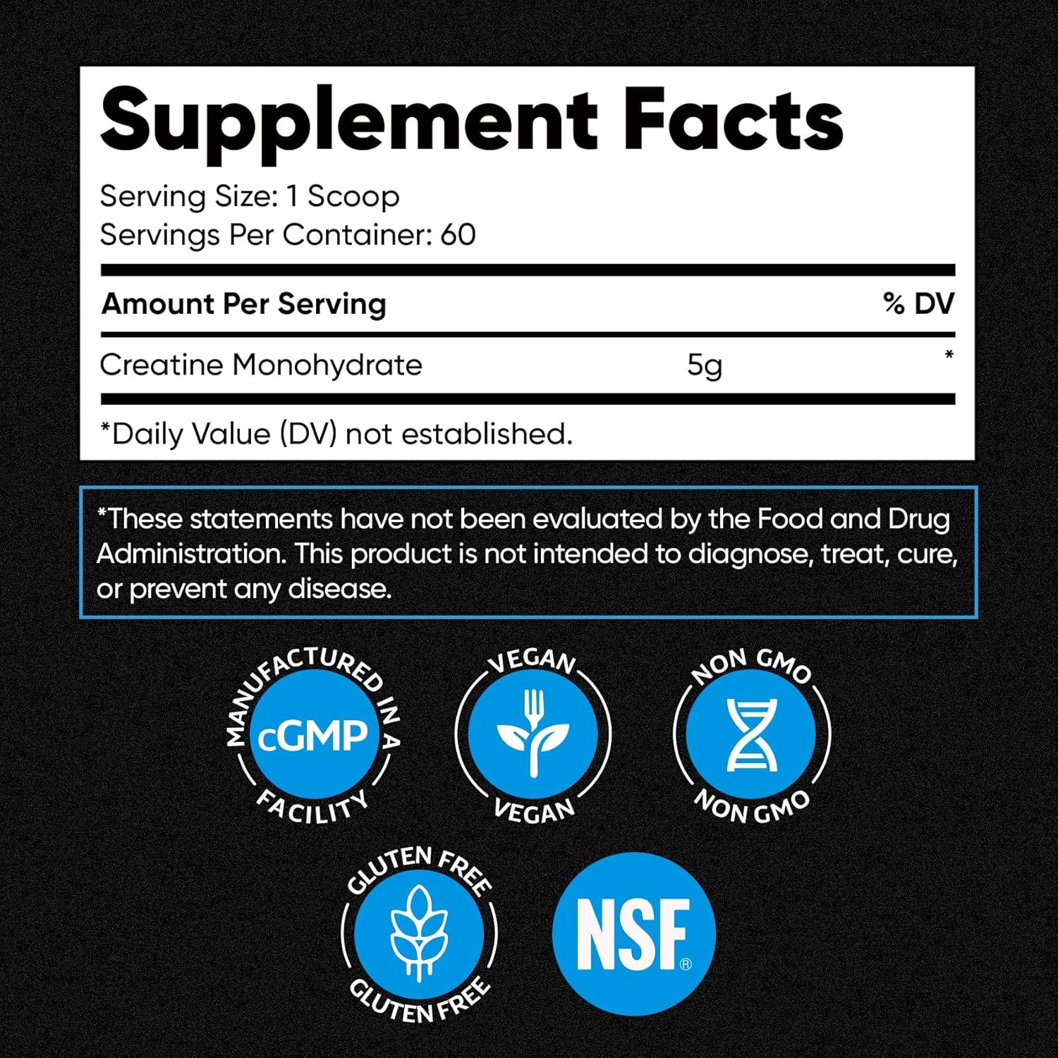 Creatina Monohidratada Micronizada Venture Pal 300g Sin Sabor