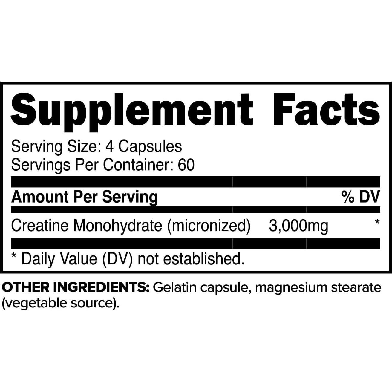 Creatina Monohidratada PrimaForce 240 Cápsulas 3000mg