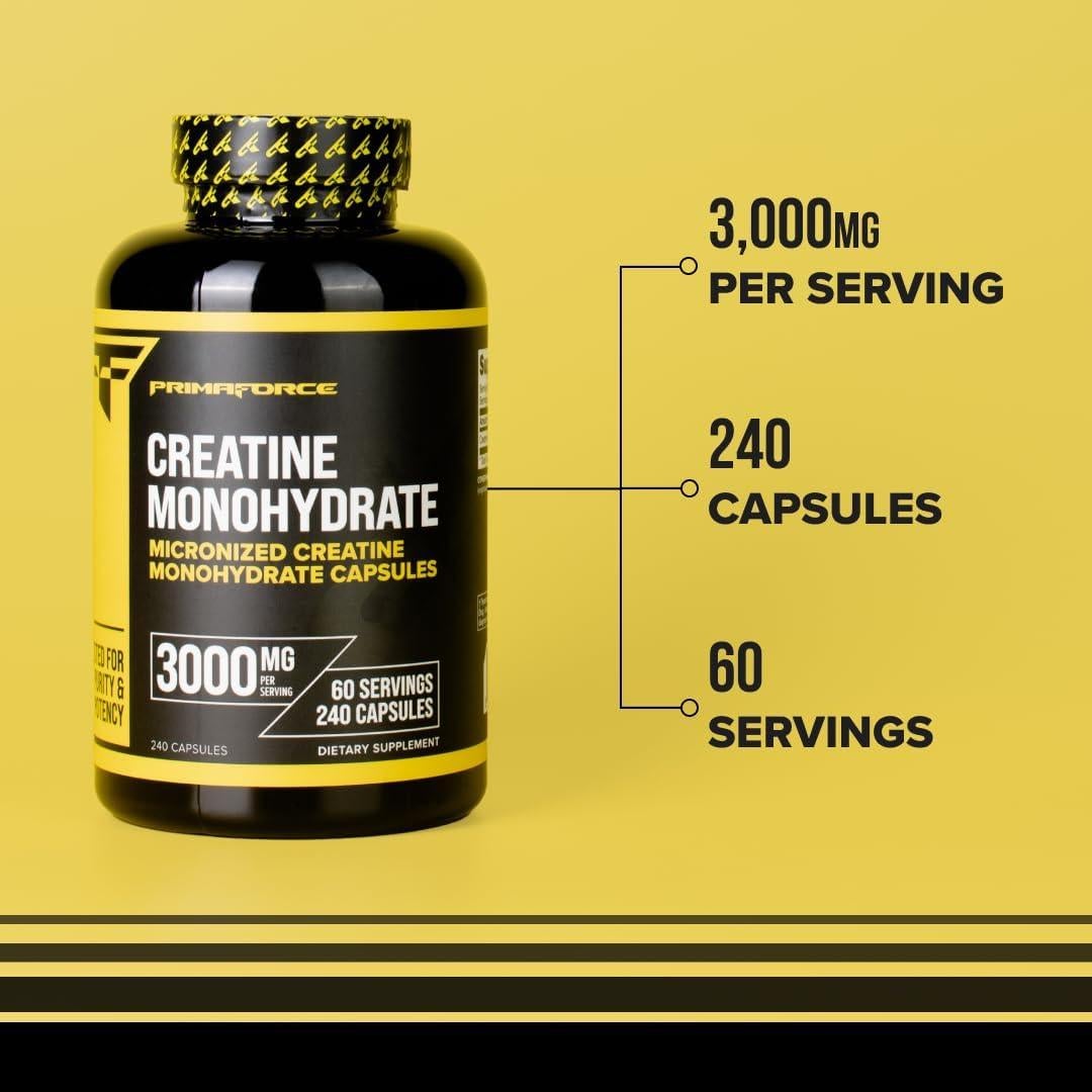 Creatina Monohidratada PrimaForce 240 Cápsulas 3000mg