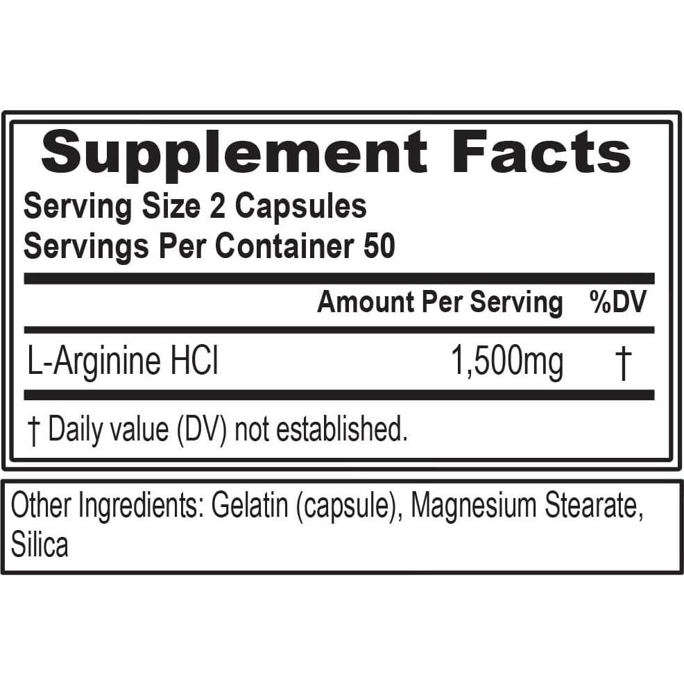 Suplemento L-Arginina Evlution Nutrition 1500mg - Óxido Nítrico
