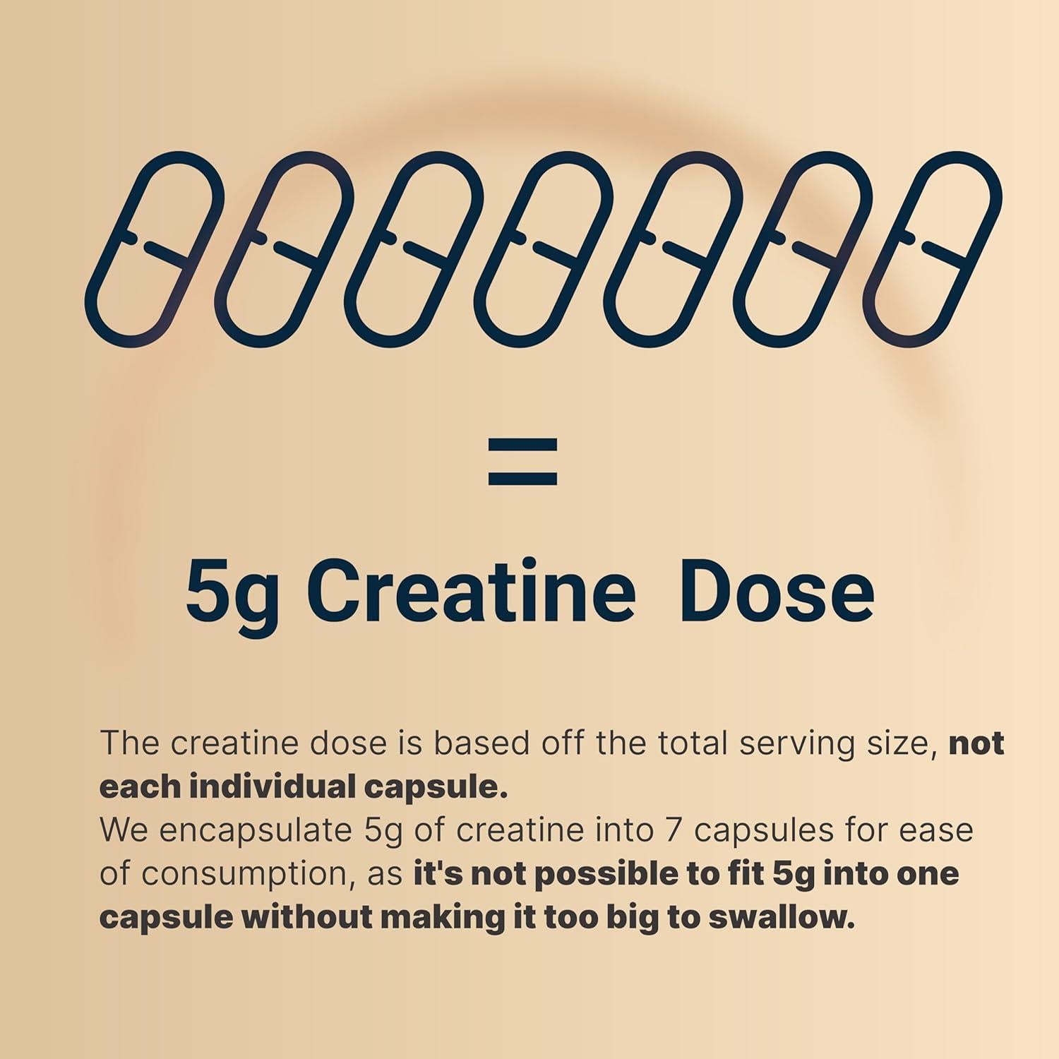 Cápsulas de Creatina Monohidrato NatureBell 5000mg 500 Unidades