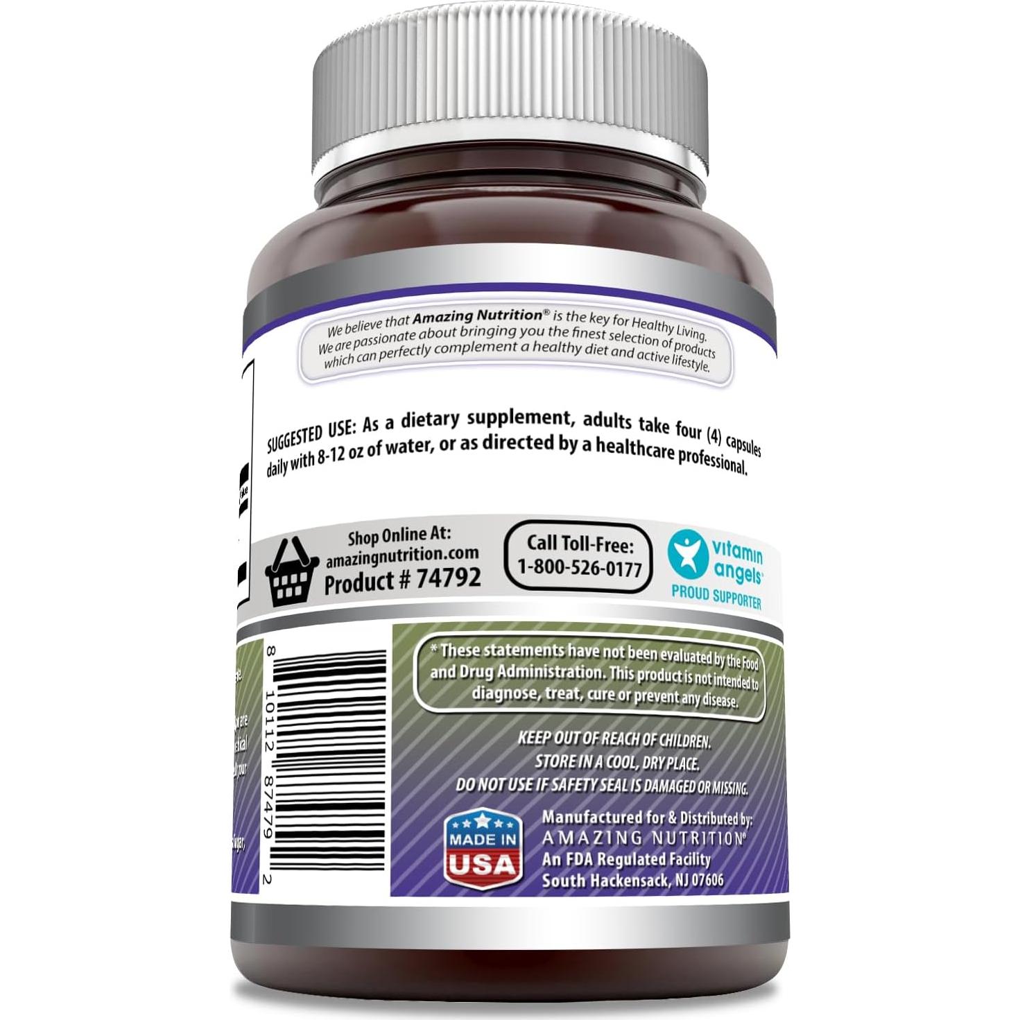 Creatina Monohidratada 3000 mg Nutrición Asombrosa 180 Cápsulas
