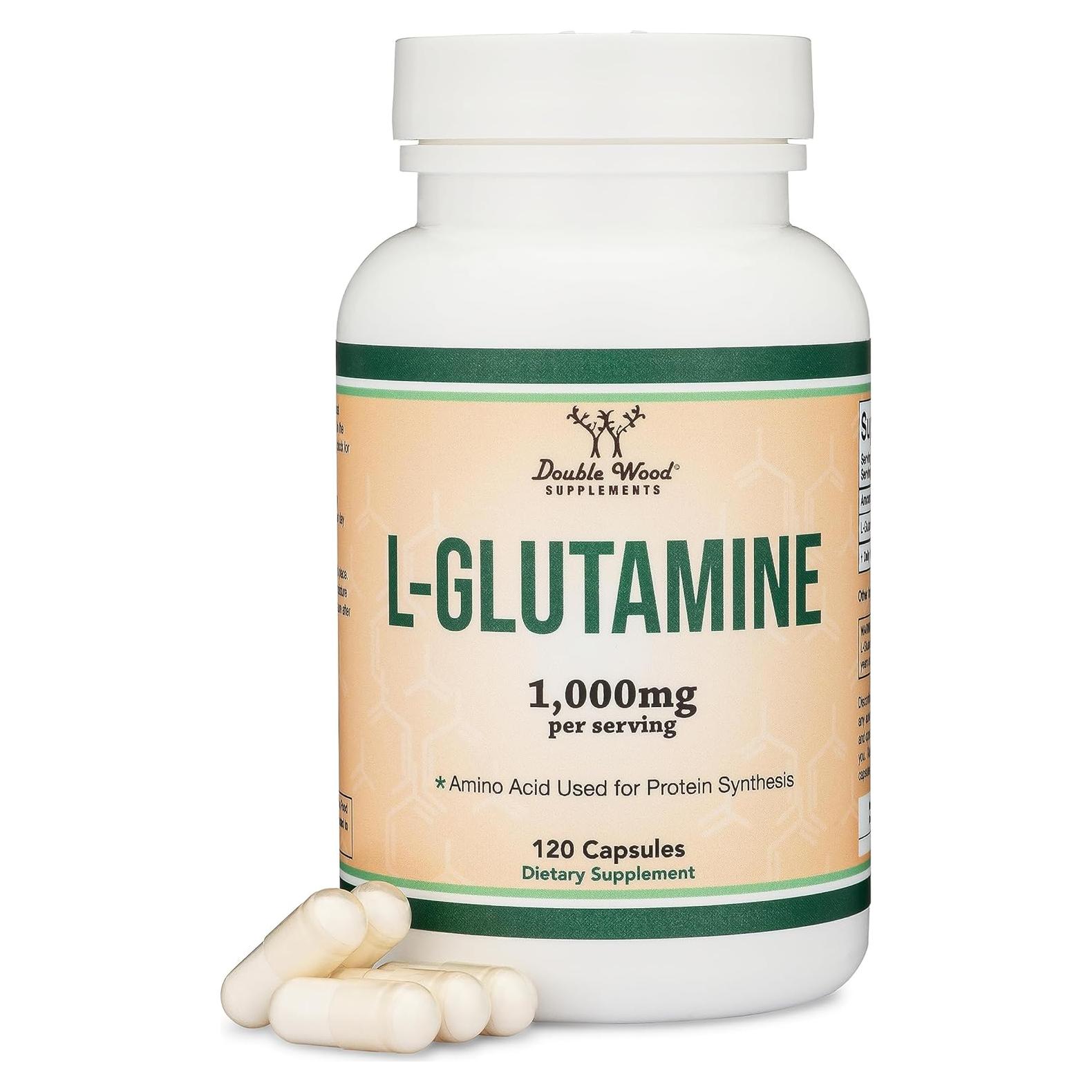 Cápsulas de L-Glutamina Double Wood 1000mg 120 cápsulas