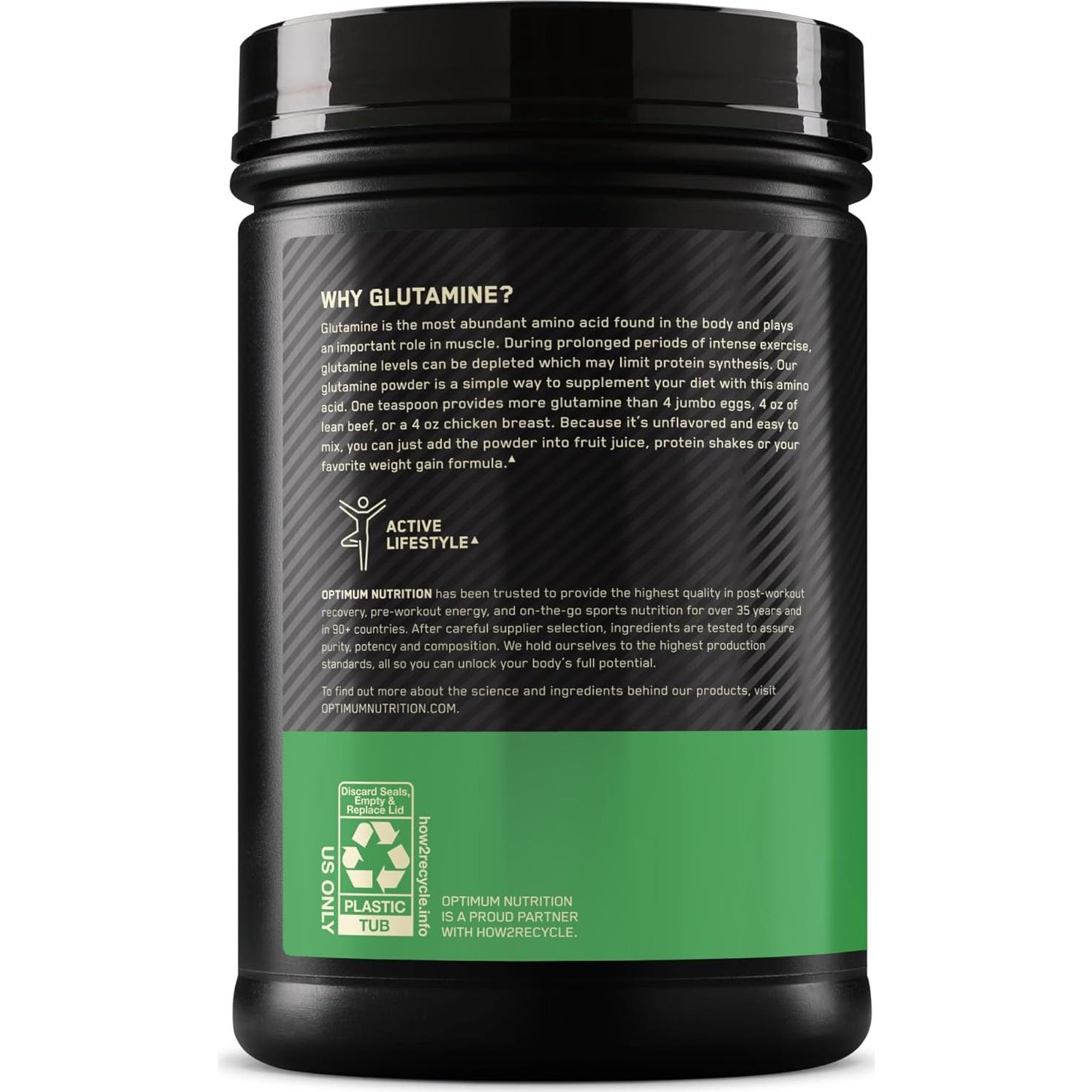 Optimum Nutrition L-Glutamina Polvo 1000g - 194 Porciones