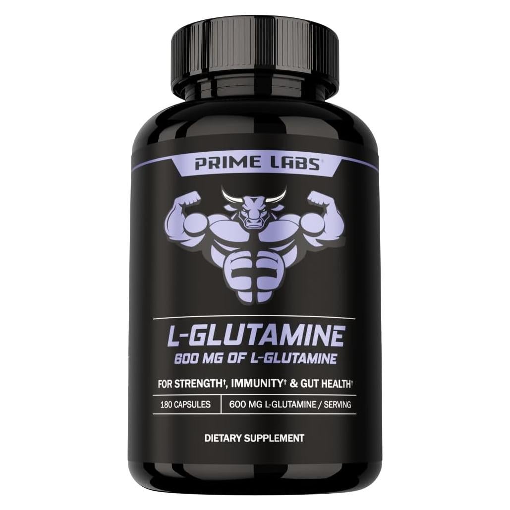 Cápsulas L-Glutamina Prime Labs 600mg - Recuperación Muscular