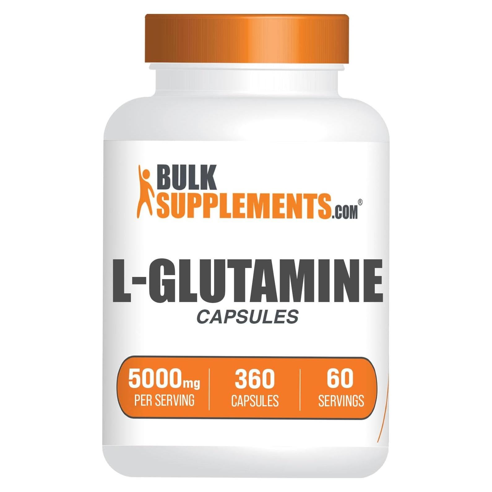 Cápsulas de L-Glutamina BulkSupplements 5000mg 360 Unidades