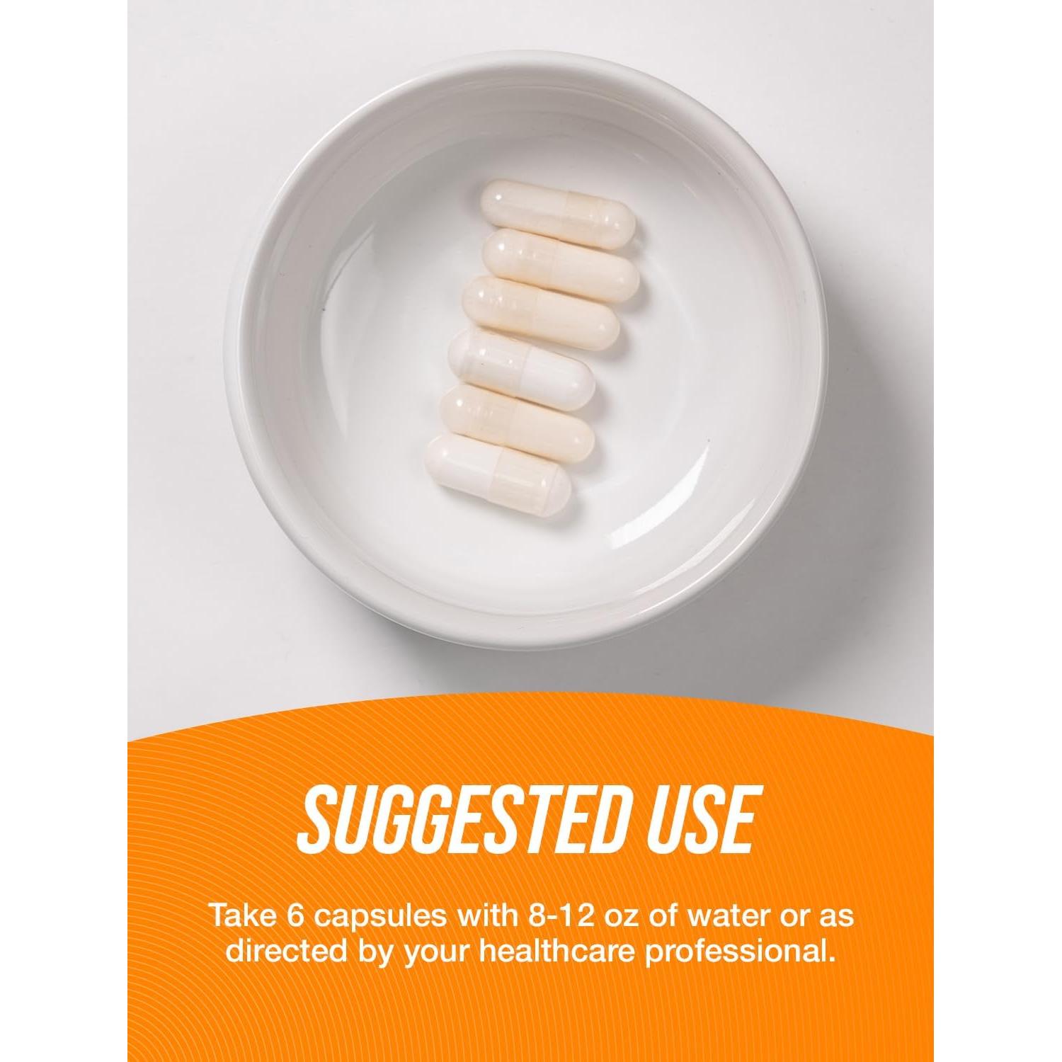 Cápsulas de L-Glutamina BulkSupplements 5000mg 360 Unidades