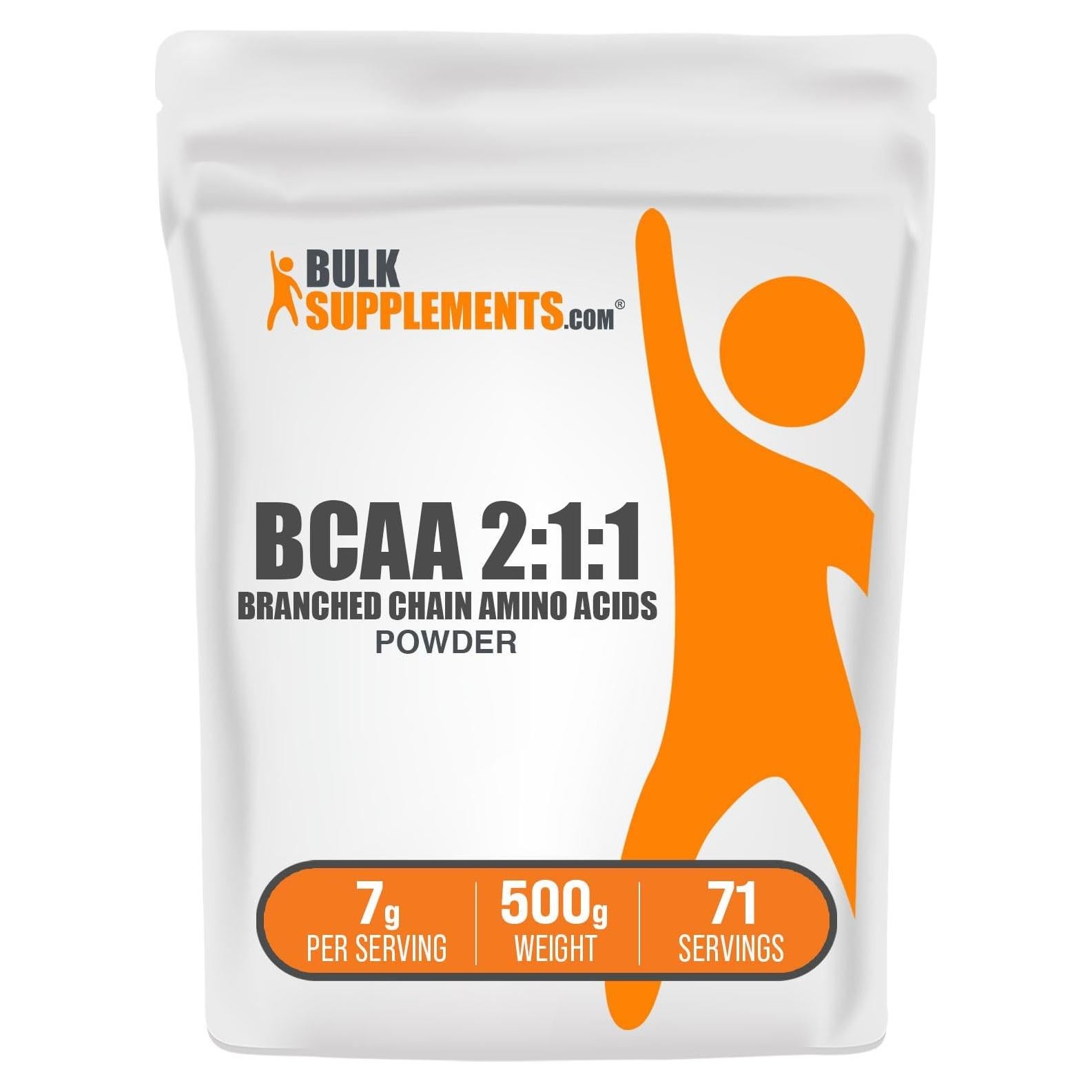 BCAA 2:1:1 BulkSupplements.com - Aminoácidos en Polvo 500g
