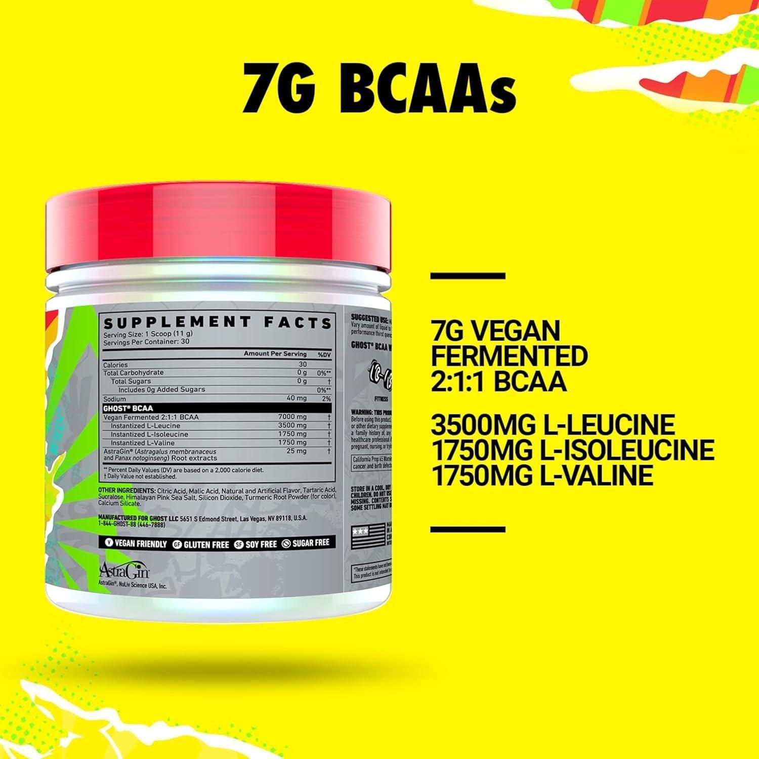 GHOST BCAA Aplasta Limón - 30 Porciones - 7g Aminoácidos