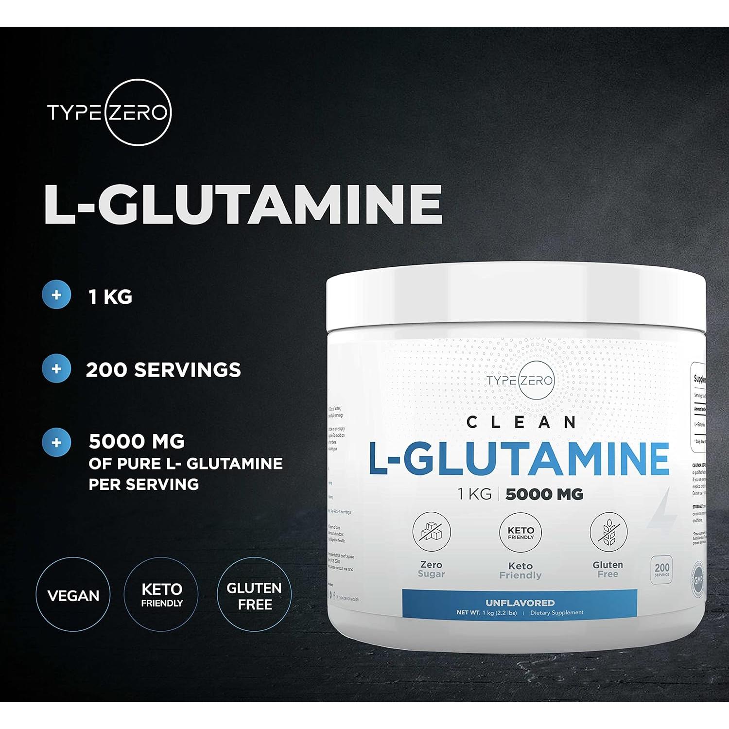L-Glutamina en Polvo Type Zero 0.99kg - Suplemento Vegano