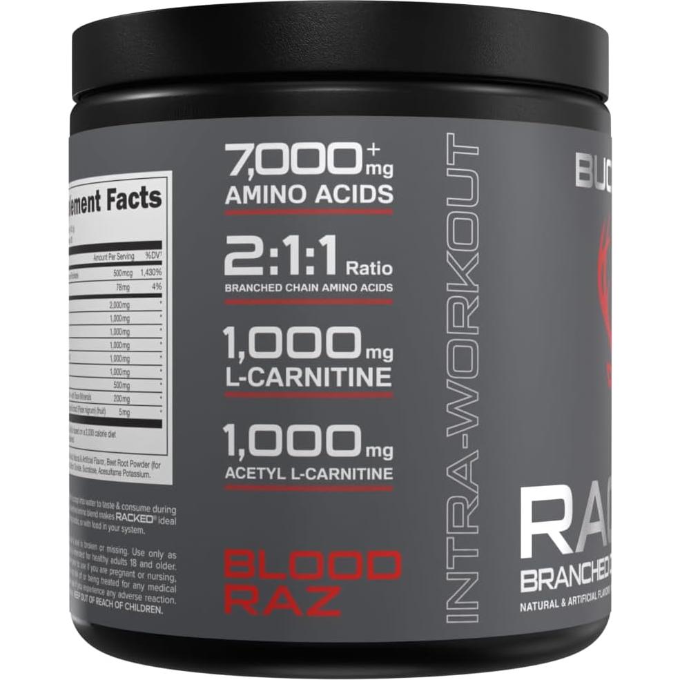 BCAA Racked Bucked Up 288.9g - Aminoácidos para Recuperación