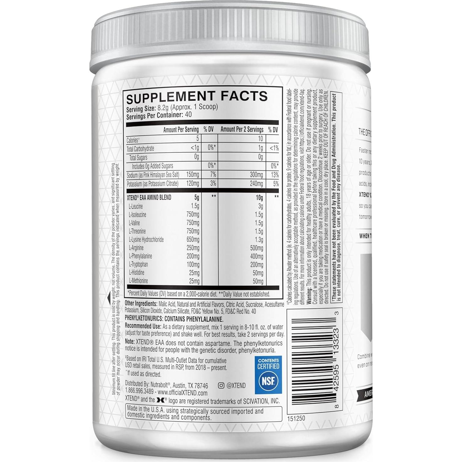 Xtend Scivation EAA + BCAA 328.9g Mango | Aminoácidos Esenciales