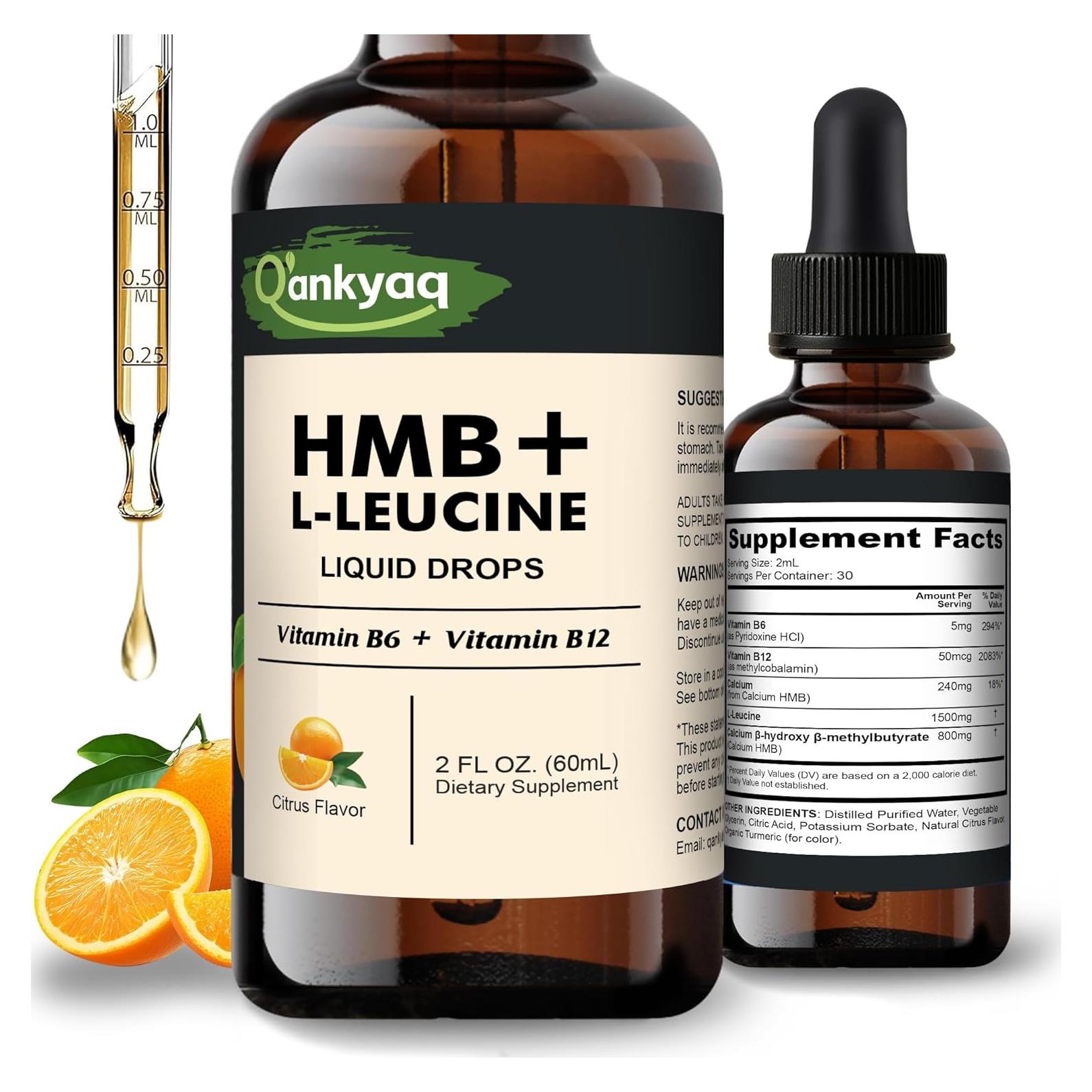 Suplemento Líquido de Leucina HMB Q'ankyaq 59.15 ml Vegano