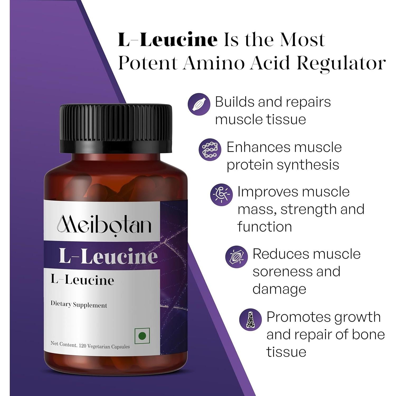 L-Leucina 2000mg Fido Pharma 120 Cápsulas Veganas