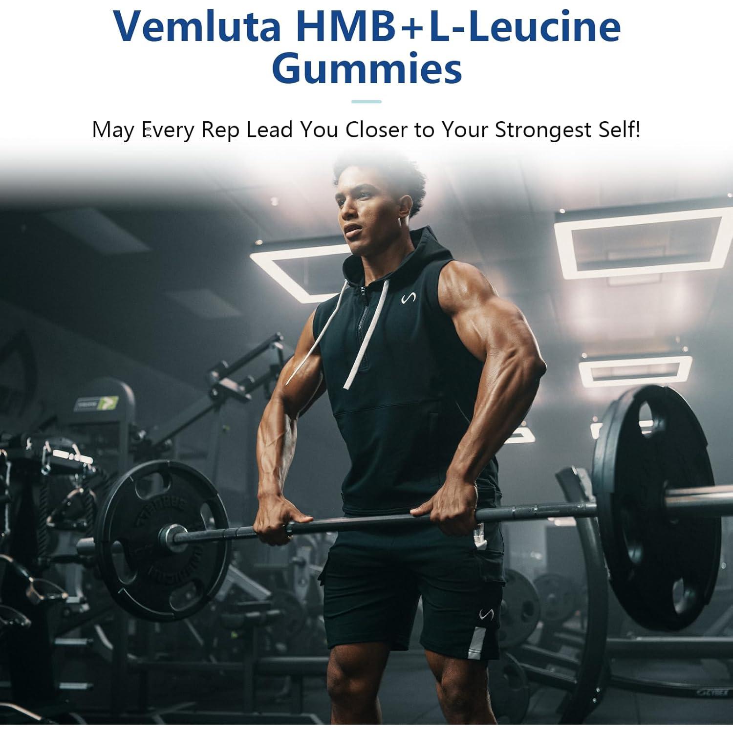 Suplementos Gominolas HMB y Leucina Vemluta 4500mg 120 Unidades