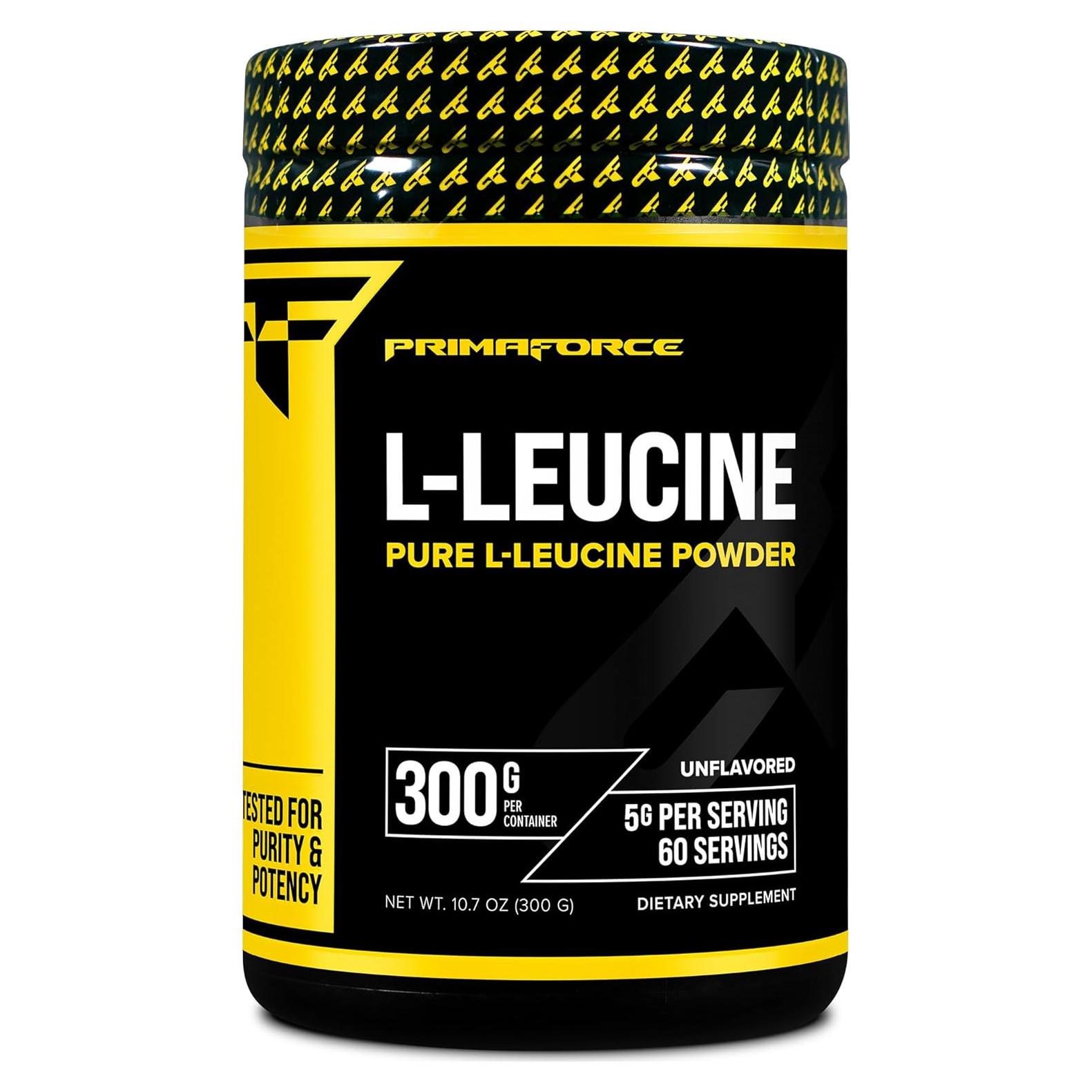 Primaforce L-Leucina 300g - Polvo Puro, 60 Porciones de 5g