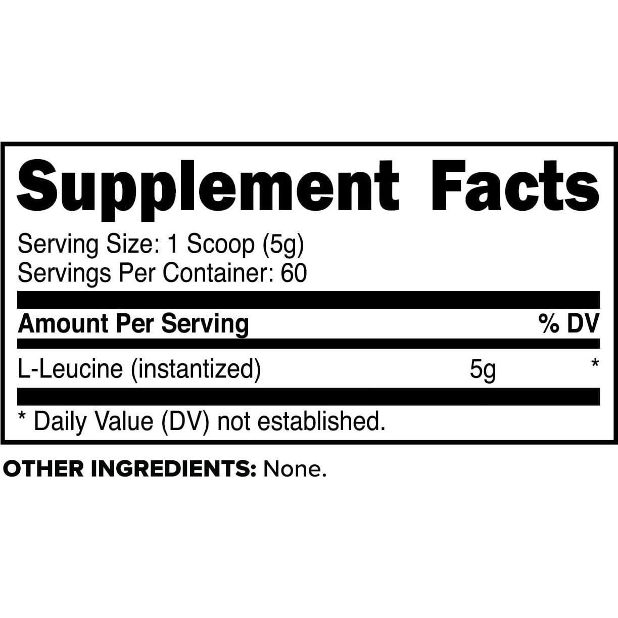 Primaforce L-Leucina 300g - Polvo Puro, 60 Porciones de 5g