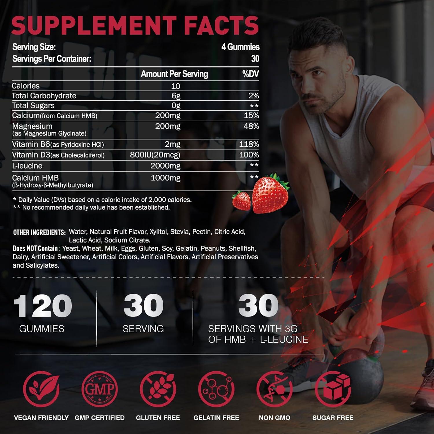 Gomitas de HMB y Leucina Veganas Geeoasis 120 Unidades