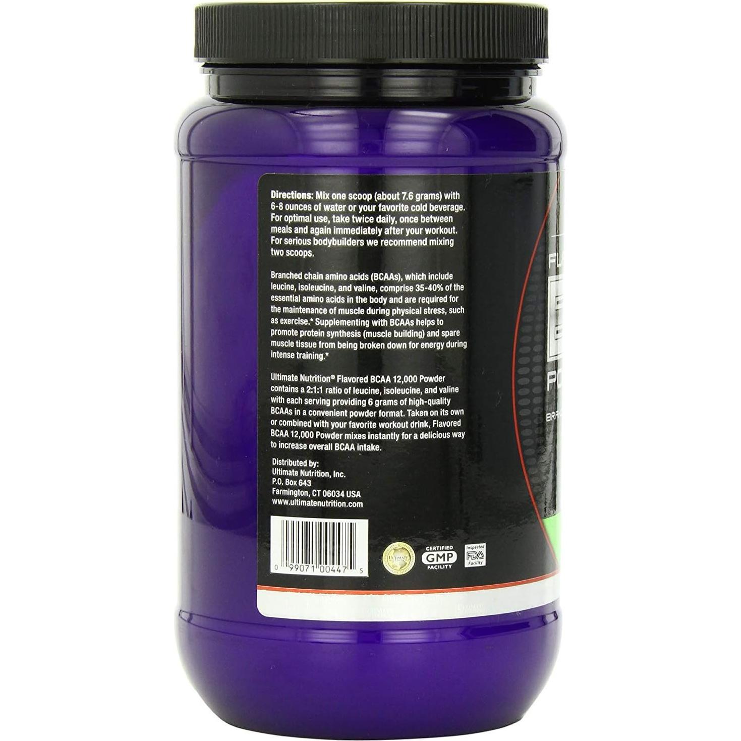 Polvo de BCAA Ultimate Nutrition Uva 60 Porciones 3g Leucina