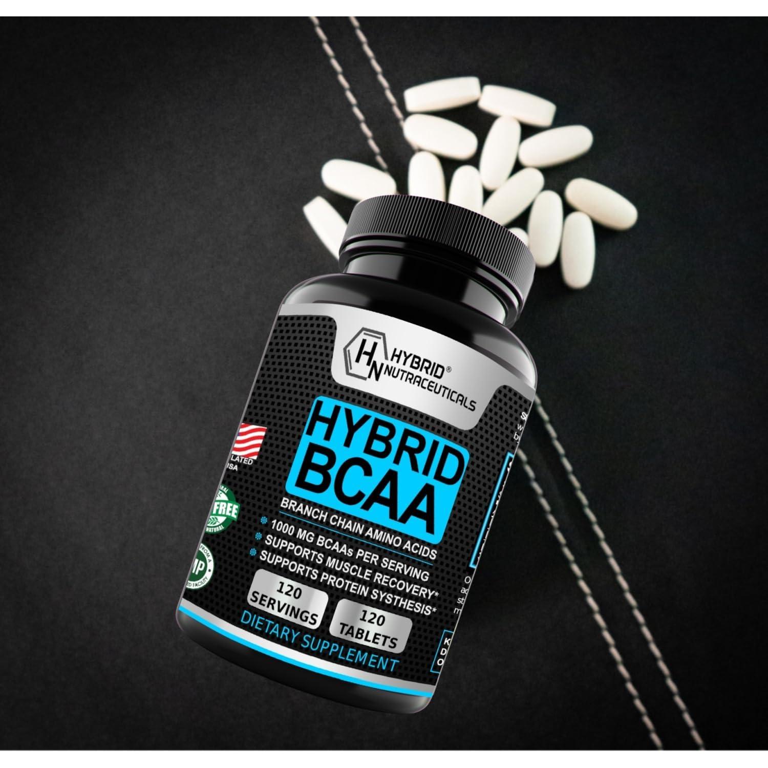 BCAA Híbrido 1000mg - Suplemento Vegano 120 Porciones