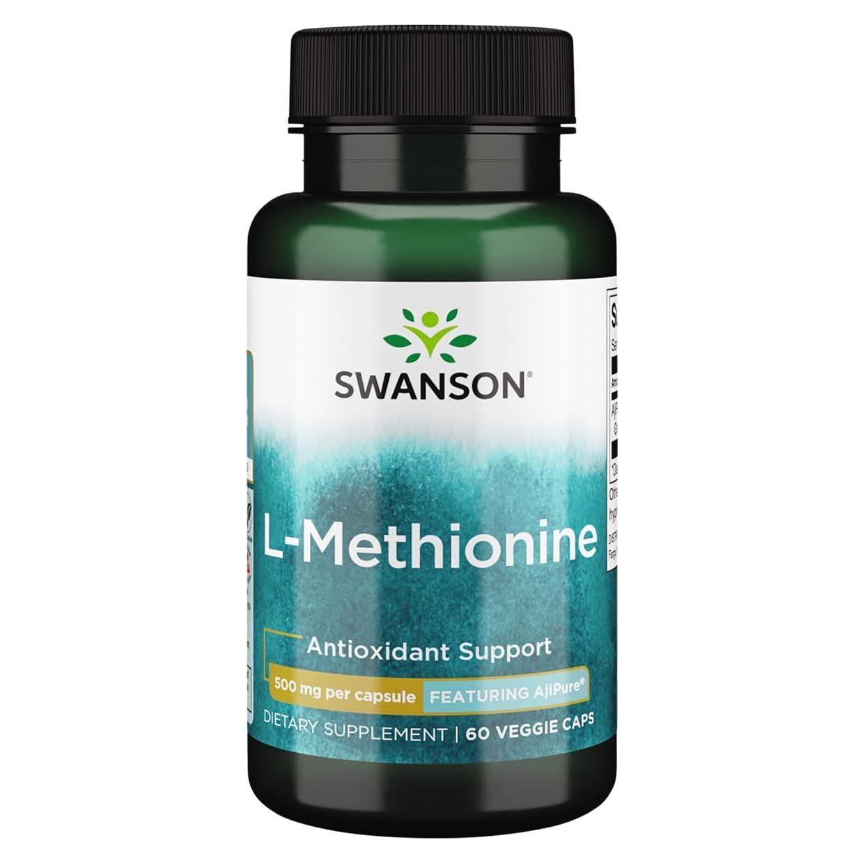 Suplemento L-Metionina 500mg Swanson Ultra 60 Veg Caps