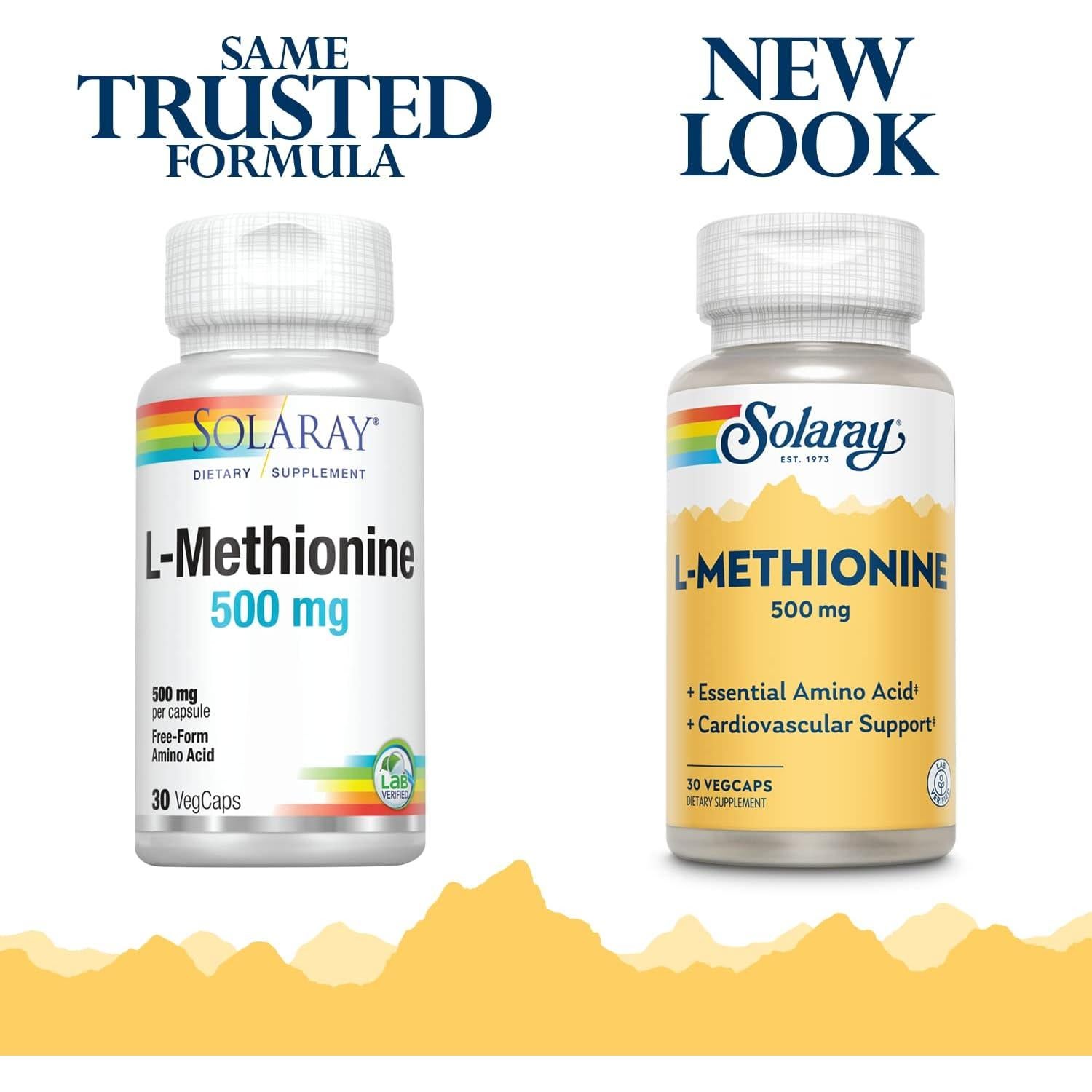 Suplemento L-Metionina Solaray 500 mg 30 Cápsulas