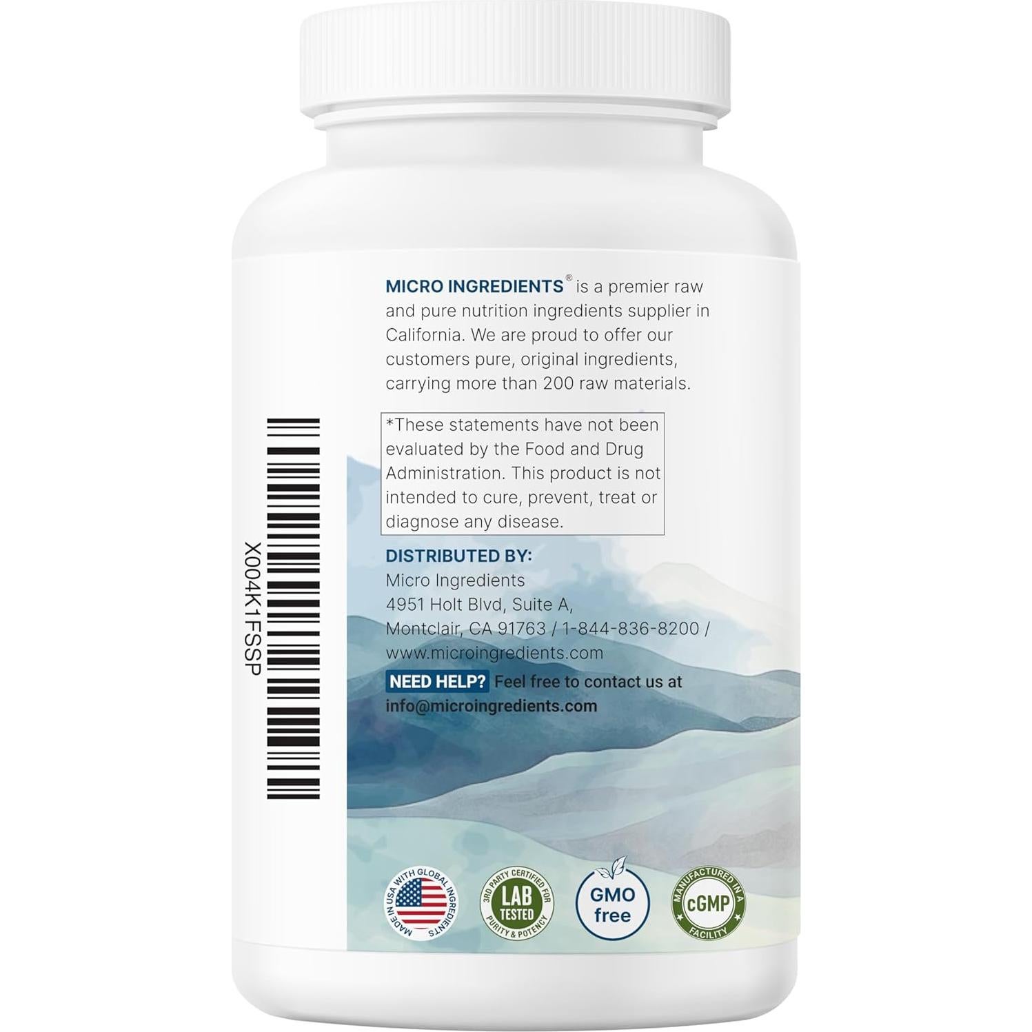 L-Lisina Pura 2000mg 300 Cápsulas Veganas Micro Ingredients