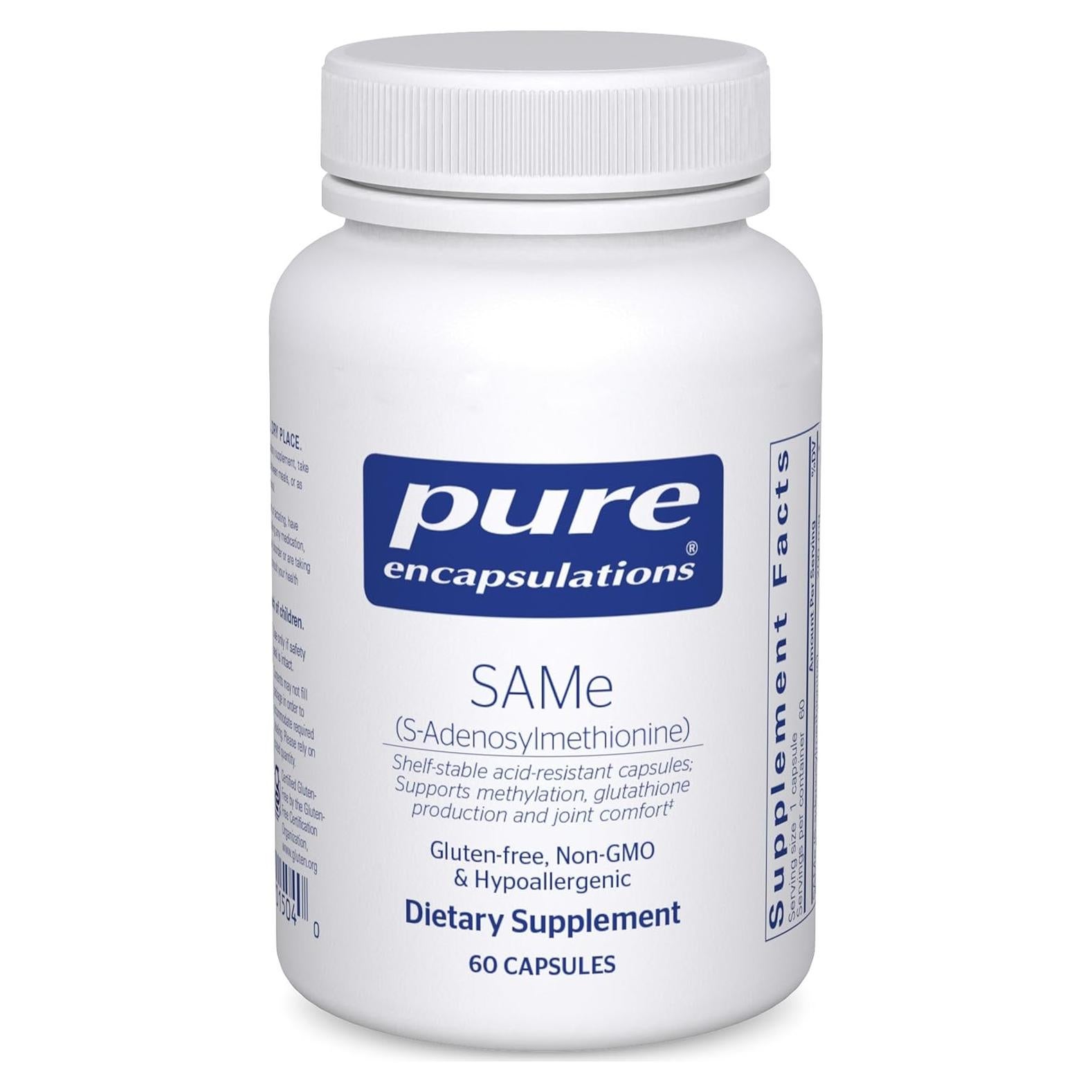 Suplemento SAMe Pure Encapsulations 180 Cápsulas - Salud Articular