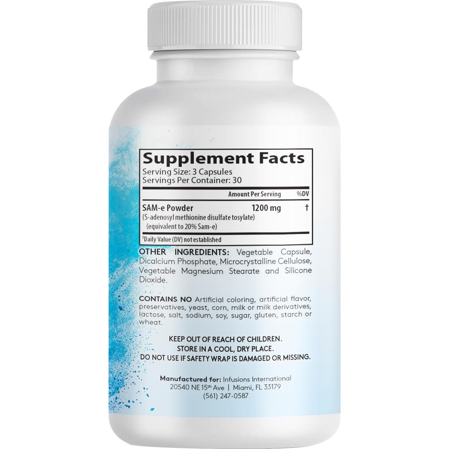 Infusiones SAM-e Puro 1200mg 90 Cápsulas Vegetales