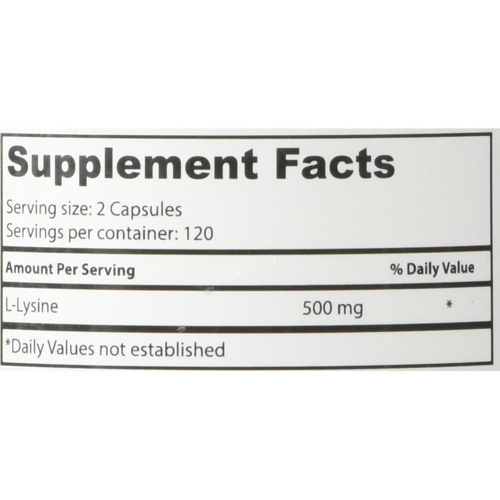 Cápsulas de L-Lisina 500 mg Superior Labs - Apoya Inmunidad y Masa Muscular