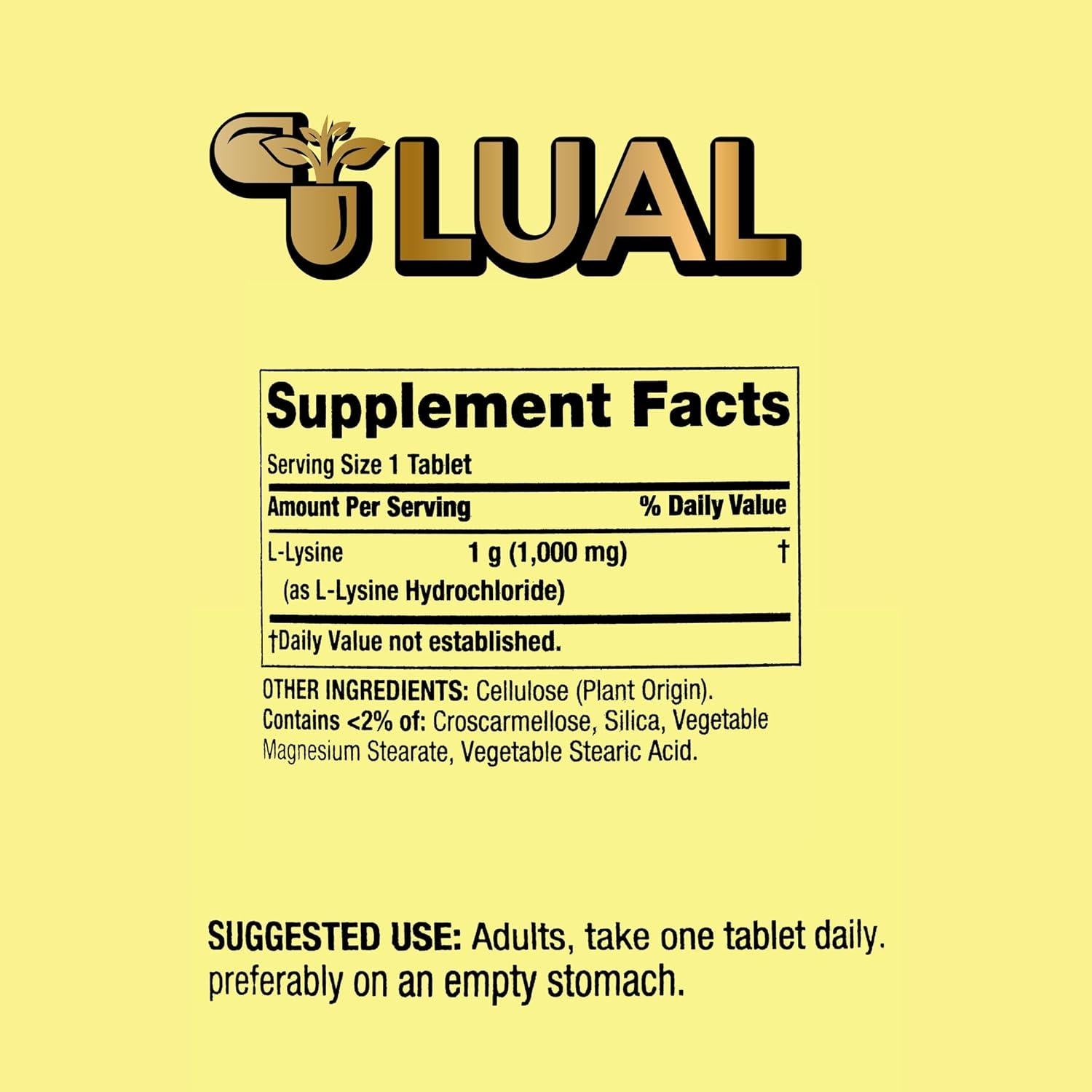 Suplemento L-Lisina 1000mg Spring Valley 100 Tabletas