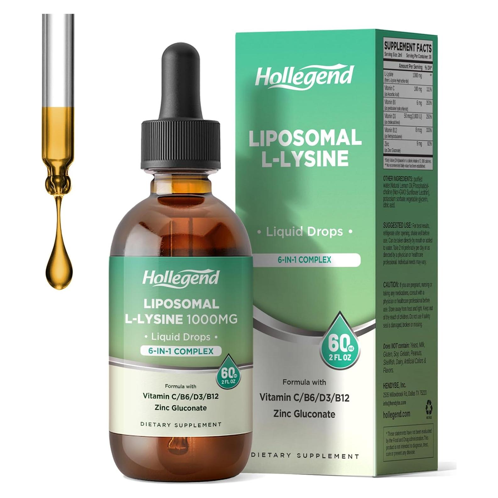 Gotas Líquidas de L-Lisina 1000MG Hendybe 59.15ml