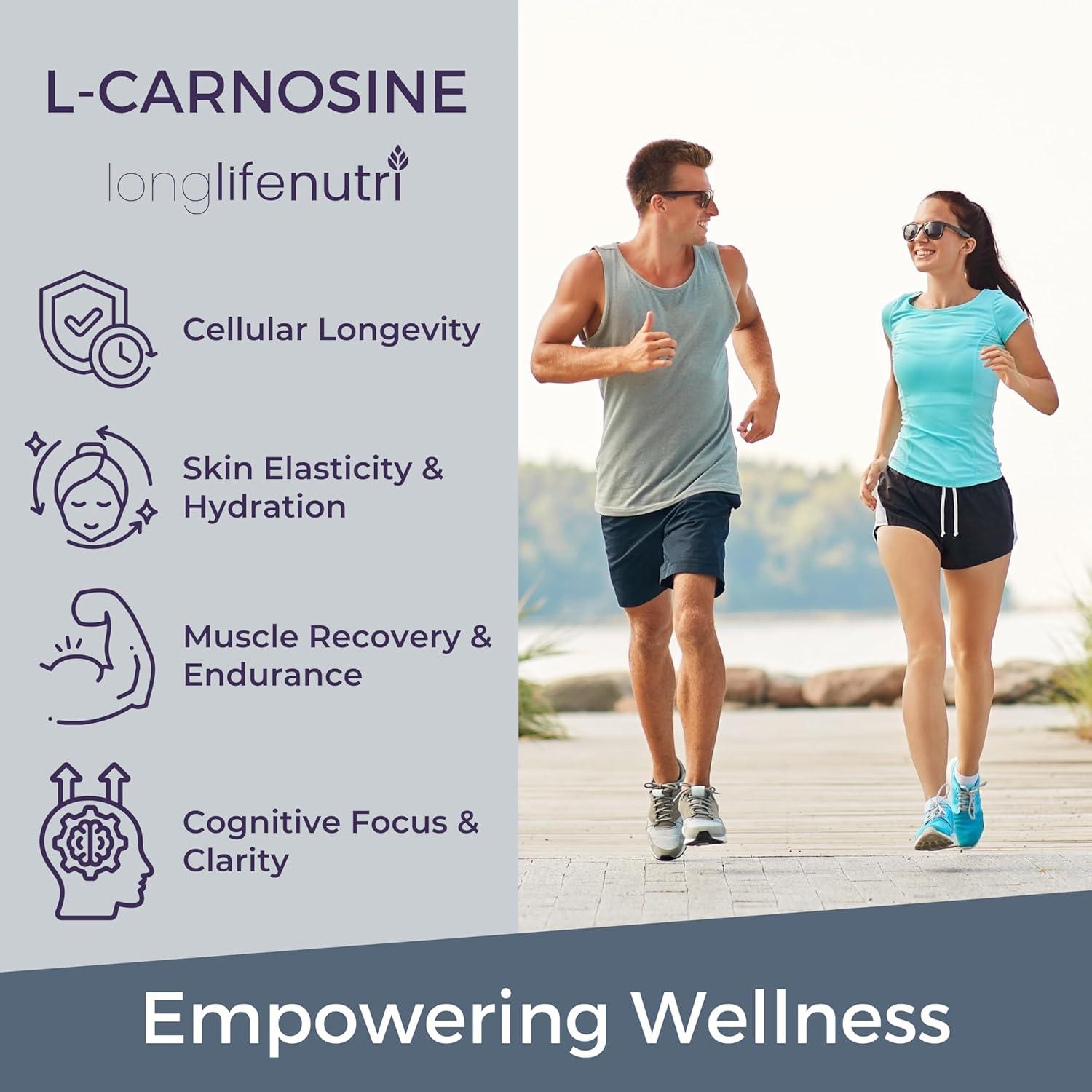 LongLifeNutri L-Carnosina 1000mg - 120 Cápsulas Vegetarianas