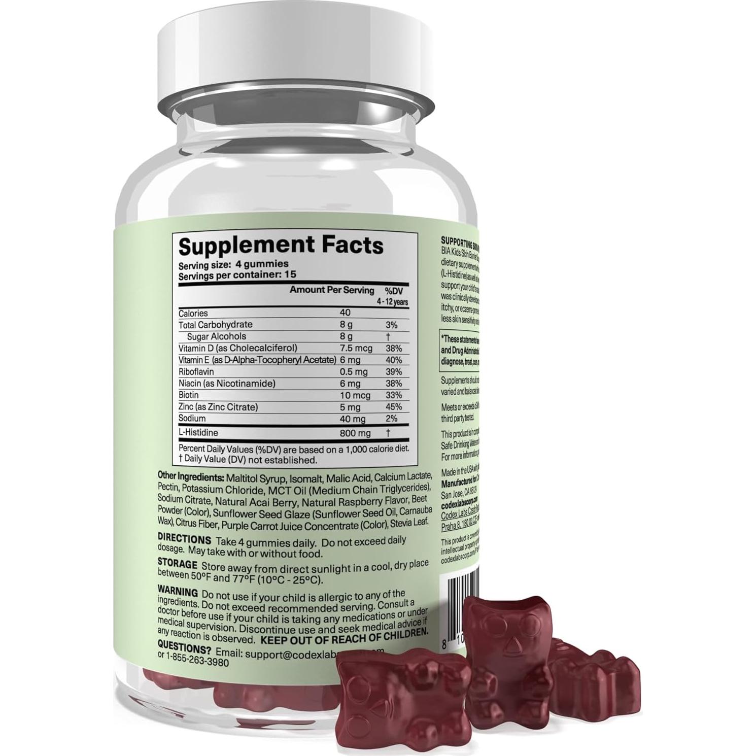 Gomitas Veganas Codex Labs para Piel Sensible - 60 Unidades