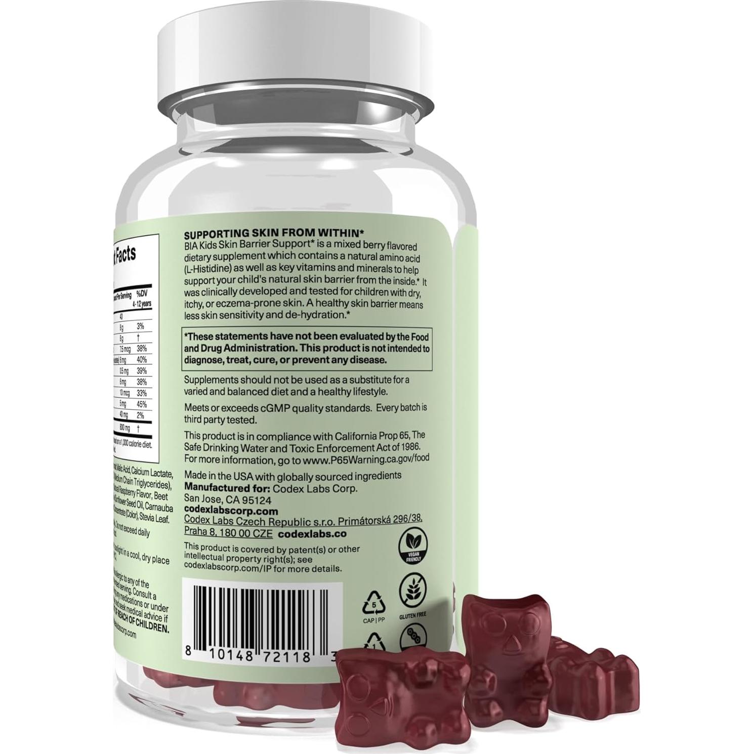 Gomitas Veganas Codex Labs para Piel Sensible - 60 Unidades