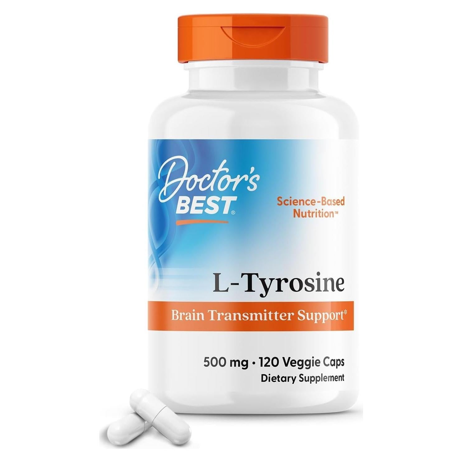 L-Tirosina 500 mg Doctors Best 120 Cápsulas Vegetales
