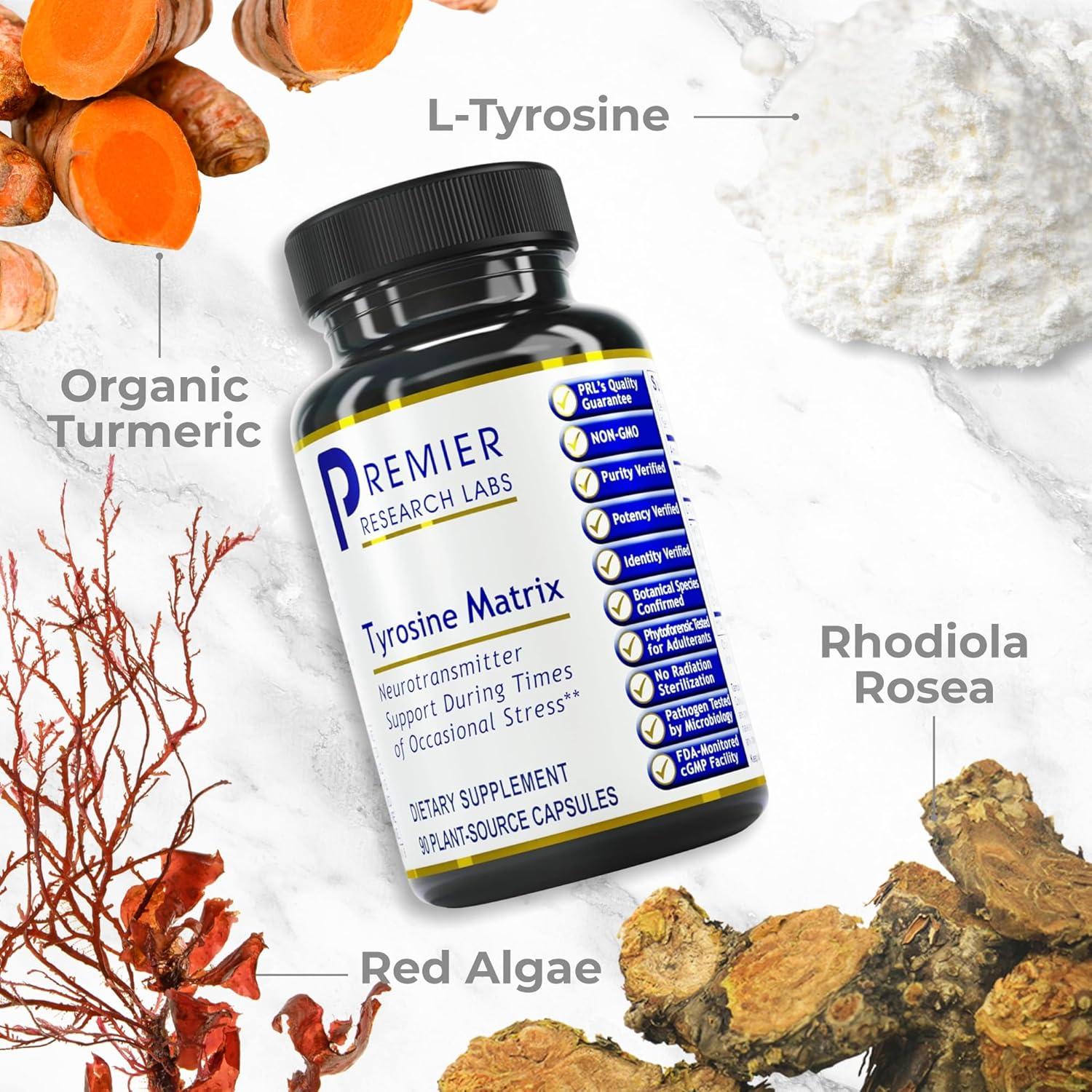 Suplemento L-Tirosina Premier Research Labs 90 Cápsulas