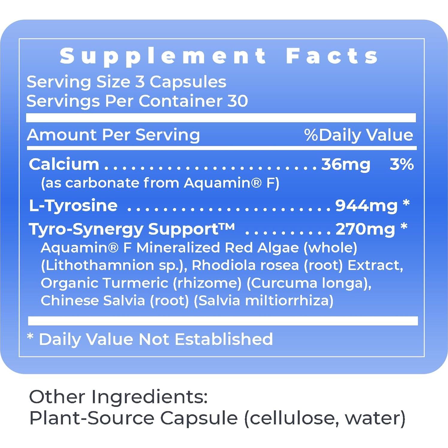 Suplemento L-Tirosina Premier Research Labs 90 Cápsulas