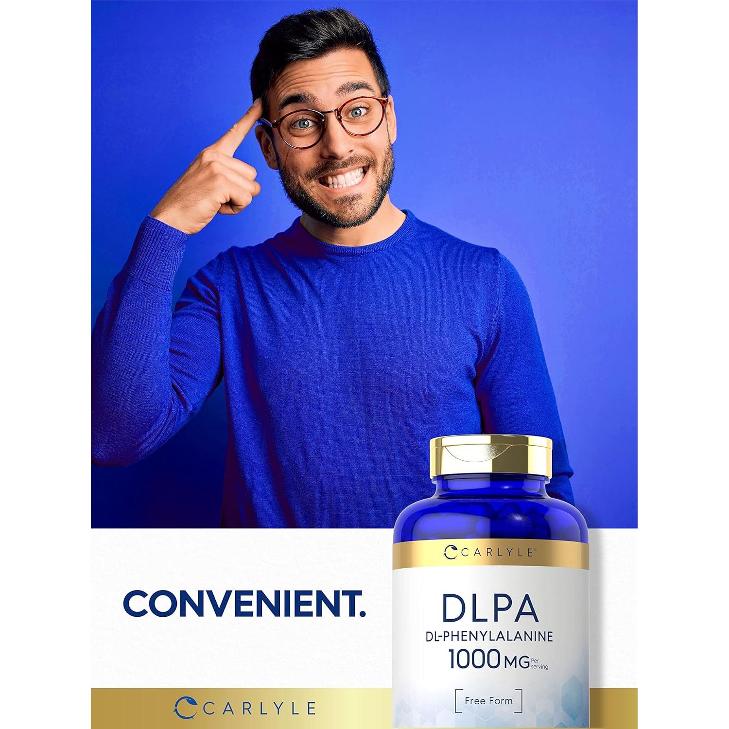 Cápsulas DL-Fenilalanina Carlyle 1000mg 180 Unidades Sin OGM