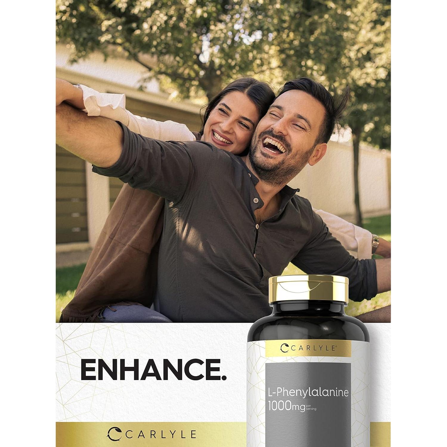 Suplemento L-Fenilalanina Carlyle 1000mg 200 Cápsulas Sin OGM