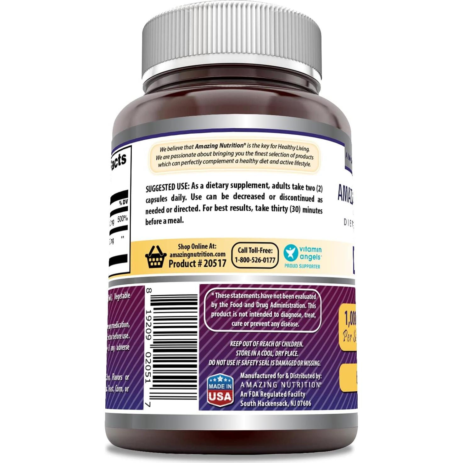 Suplemento DLPA 1000 Mg Nutrición Asombrosa 60 Cápsulas