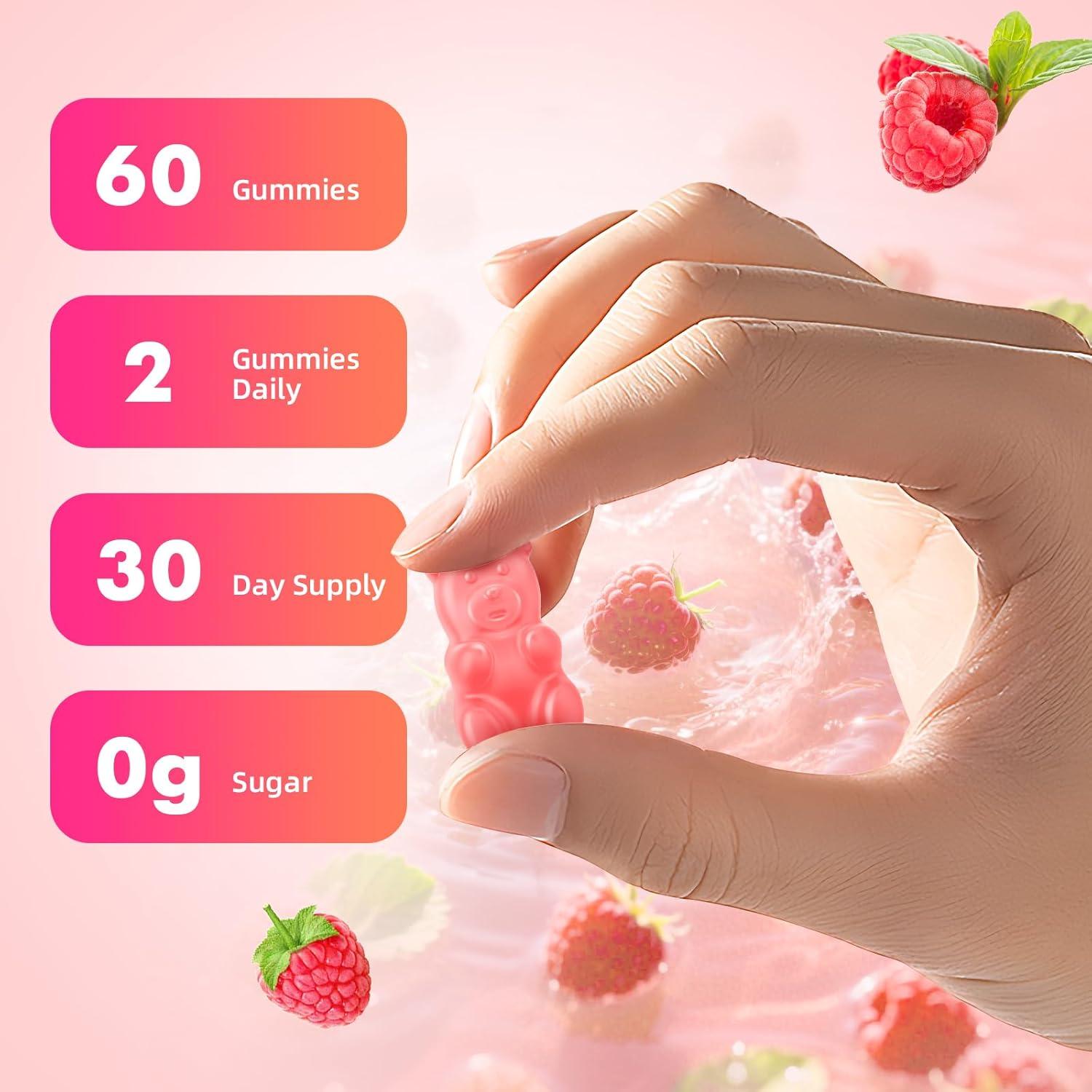 Gomitas de L-Tirosina 1000mg MEENCCD Sabor Frambuesa 60 Unidades