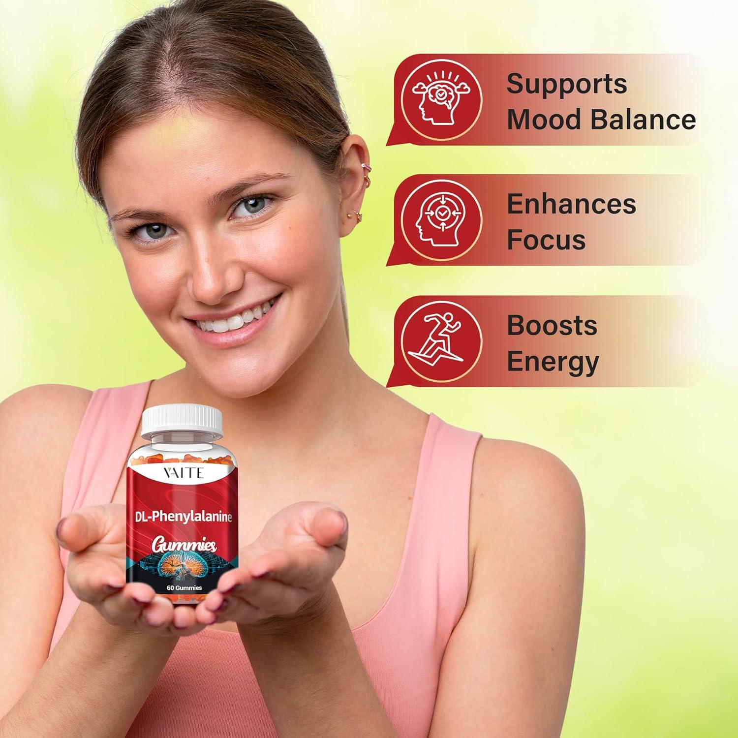 Gominolas DL-Fenilalanina 1000mg VAITE - 60 Unidades Sin Gluten