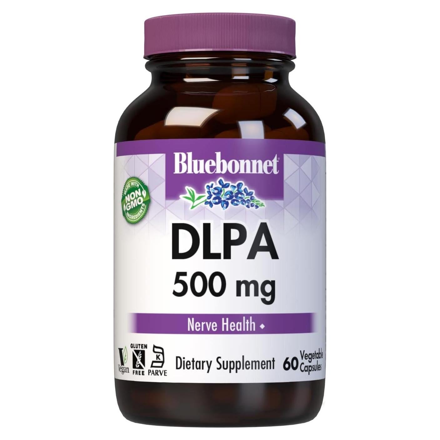 Cápsulas Vegetales DLPA 500mg Bluebonnet - Soporte Nervioso