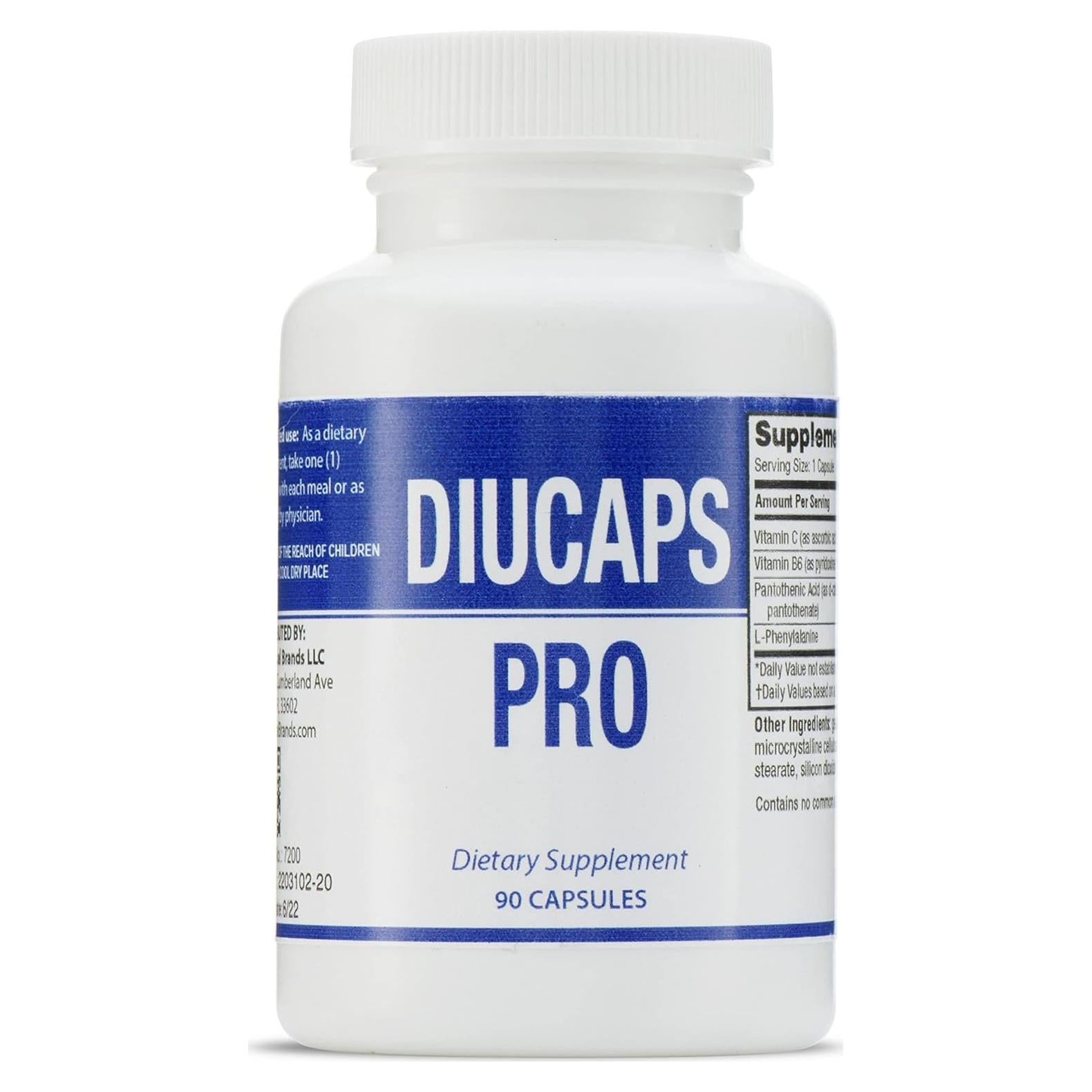 DIUCAPS PRO 90 Cápsulas - Vitaminas C, B5, B6 y Aminoácidos
