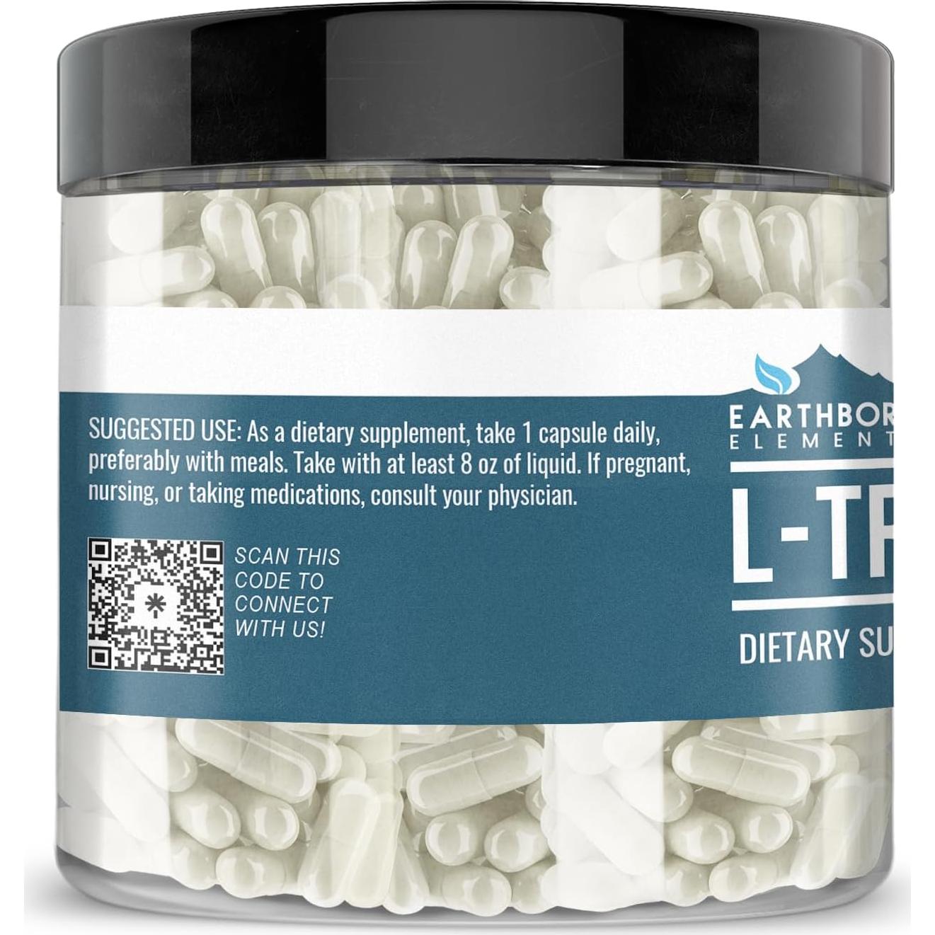 Cápsulas de L-Triptófano Elementos de la Tierra 200 Unidades Puro