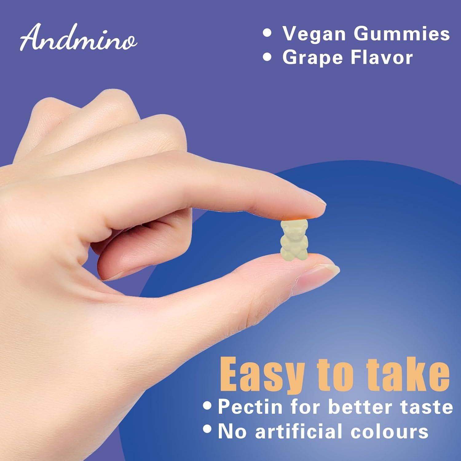 Gomitas de L Triptófano Andmino 500mg Sabor Uva 60 Unidades